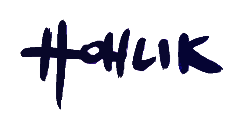 artist signature, artist name HOHLIK written with acrylic marker (CO)BOLD ART